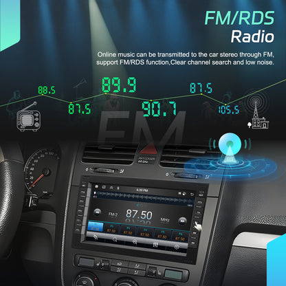 Multimediaspeler VW – Autoradio – Touchscreen Radio – Navigatiesysteem – Inbouw Radio – 7 Inch Scherm – Draadloze CarPlay & AHD Achteruitrijcamera