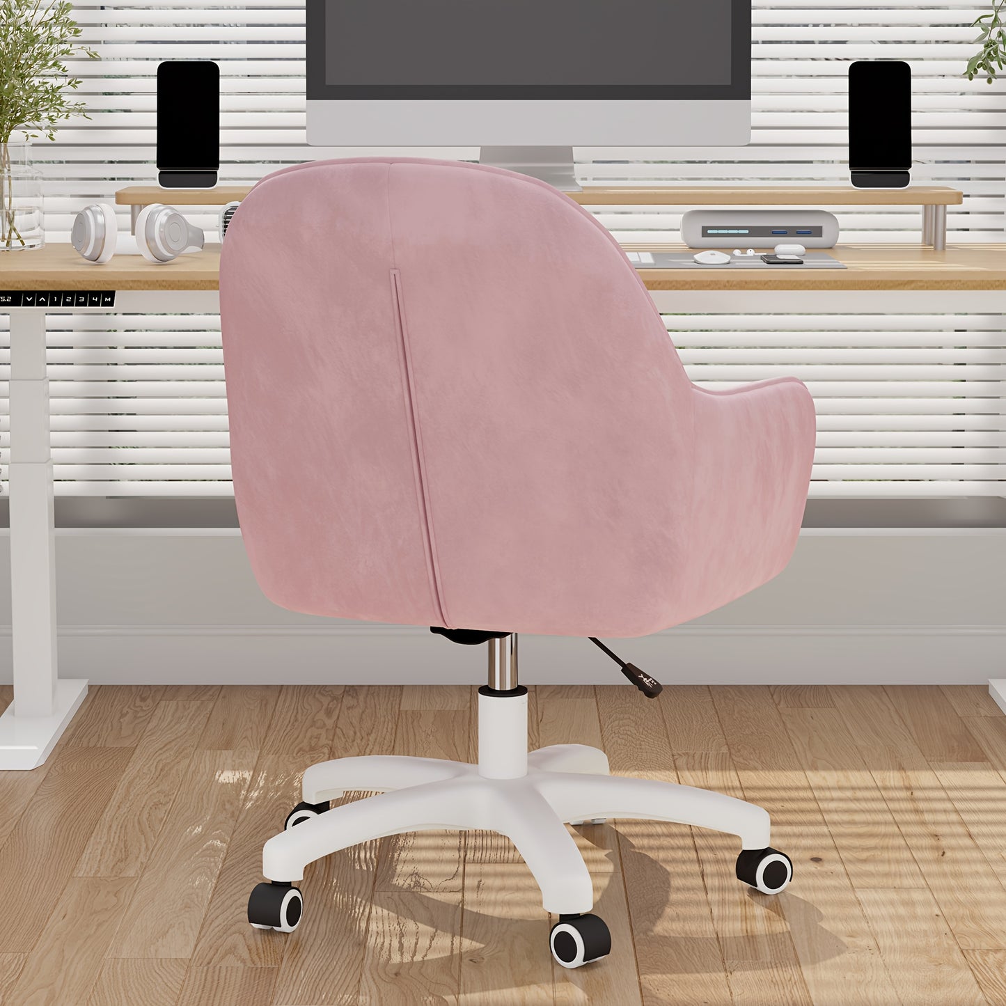 Bureaustoel Modern – Bureaustoel Ergonomisch – Bureaustoel Draaibaar – Bureaustoel Verstelbaar – Bureaustoel Comfortabel – Roze Kleur – 360° Draaibaarheid – Verstelbare Zithoogte