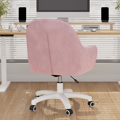Bureaustoel Modern – Bureaustoel Ergonomisch – Bureaustoel Draaibaar – Bureaustoel Verstelbaar – Bureaustoel Comfortabel – Roze Kleur – 360° Draaibaarheid – Verstelbare Zithoogte