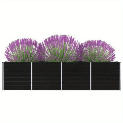Extra Large Raised Garden Bed – Bloembak – Plantenbak – Tuinbak – Plantenbakje – Gecoate Gegalvaniseerde Stalen Constructie – Weerbestendig Anthraciet