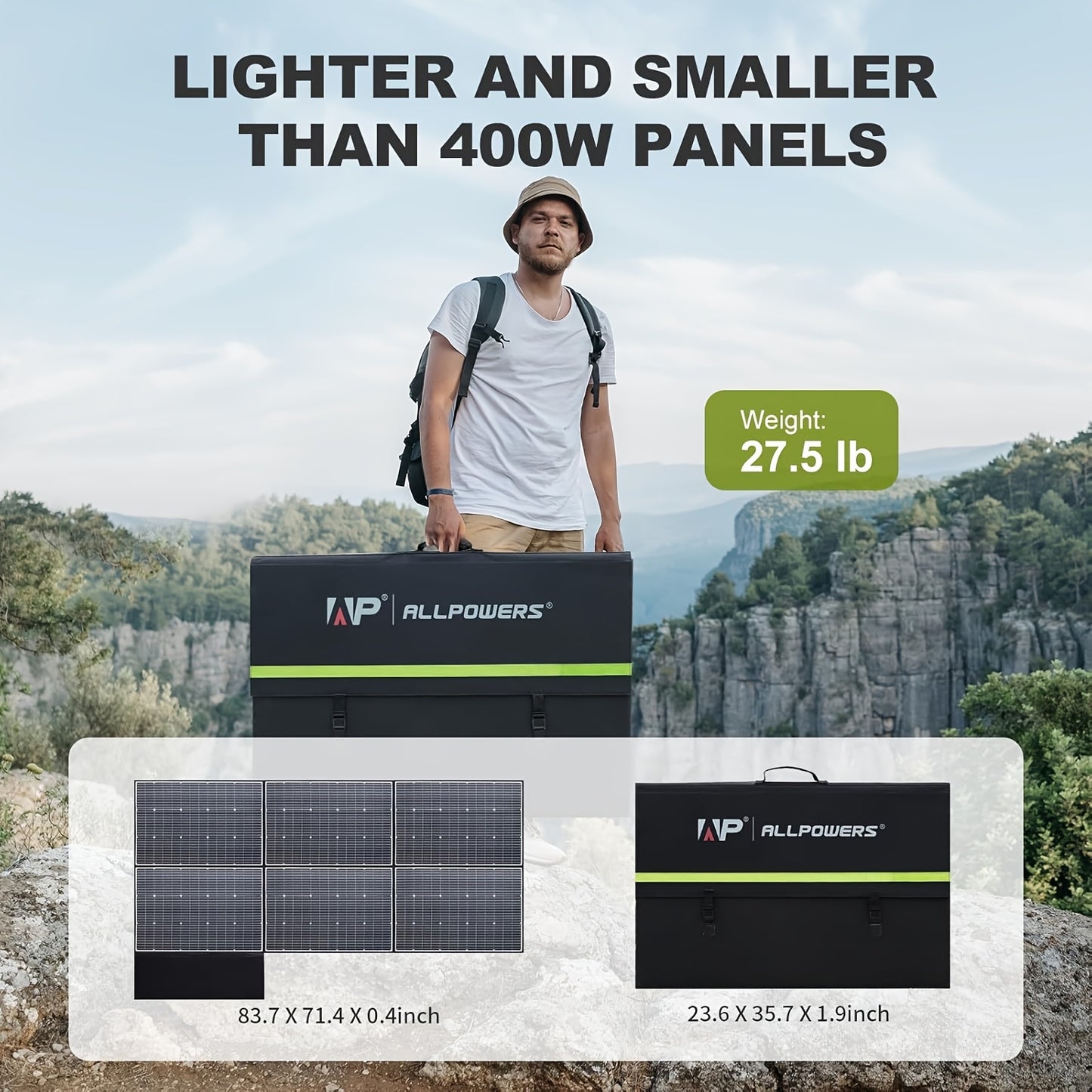 Zonnegenerator – Powerstation – Stroomgenerator – Draagbare Energiecentrale – Solar Powerbank – 2400W Continu Vermogen – 1451,6Wh Li-ion Batterij met UPS en MPPT Snelladen