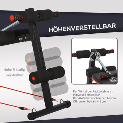 Sit-up Bank – Bauchtrainer – Trainingsbank – Fitnessbank – Core Trainer – Verstelbaar & Inklapbaar – Stalen Constructie – 110 kg Draagkracht