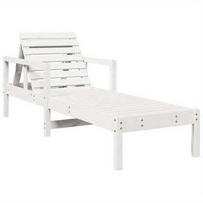 Inklapbare Ligstoel – Stevige Tuinstoel – Houten Strandstoel – Verstelbare Relaxstoel – Massief Grenenhout – Compact Opvouwbaar
