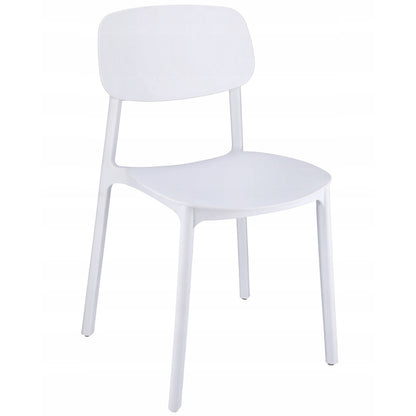 Eetkamerstoel – Kuipstoel – Stoel – Zithoekstoel – Designstoel – Set van 4 – Duurzaam polypropyleen – Weerbestendig wit