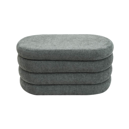 Poef – Opbergpoef – Zitpoef – Voetenbankje – Hocker – Polyester Stof – Met Opbergruimte – Afmeting 38x76x38 cm – Stevig MDF