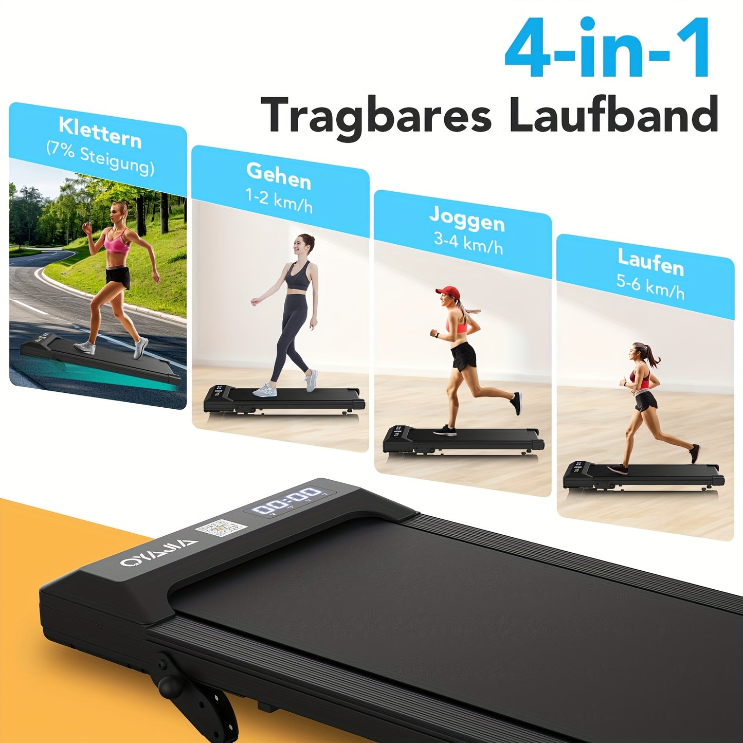 Loopband – Desk Treadmill – Wandelband – Loopmachine – Fitnessband Zonder Leuningen – Compact & Stil – 39x90 cm Loopvlak