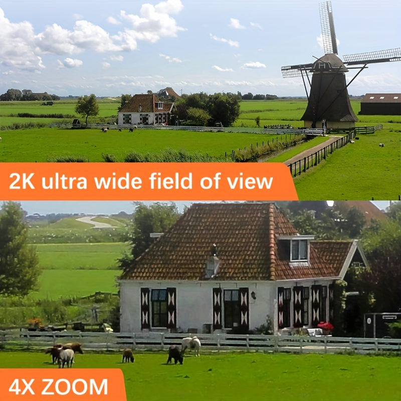 Beveiligingscamera – CCTV Camera – Bewakingscamera – Buitencamera – IP Camera – 4 Stuks Draadloos 3G/4G LTE – 2K HD Resolutie – PTZ Nachtzicht & Zonne-energie