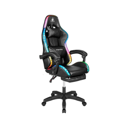 Gamingstoel – Game Chair – Gamerstoel – Bureaustoel – Zitzak – LED RGB Achtergrondverlichting – Verstelbare Voetensteun