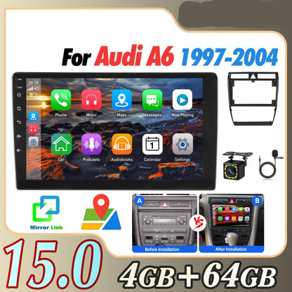 Multimedia Android Head Unit – Autoradio – 2-DIN Speler – GPS Navigatie – Handsfree Systeem – Met 9 Inch IPS Touchscreen – Inclusief 12LED Achteruitrijcamera & Microfoon