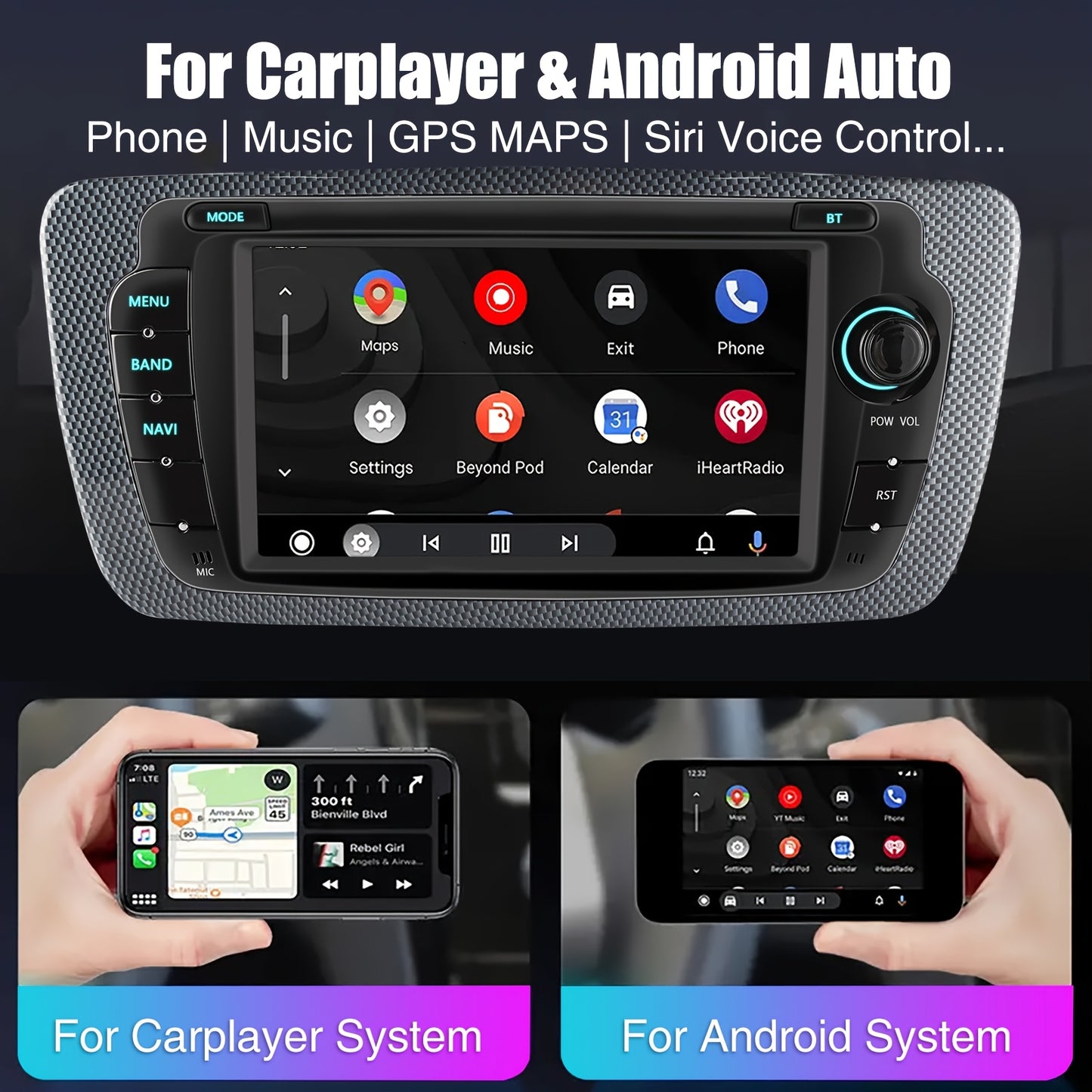 Android 14 Autoradio – Multimedia Speler – Navigatiesysteem – Touchscreen Radio – Android Car Stereo – 7-Inch HD Scherm – Canbus Ondersteuning – DAB+ & AHD Camera Variant