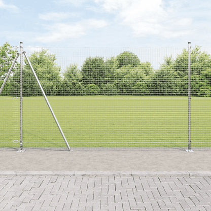 Durable Silver Steel Fence Posts Measuring 1.4 by 10 Meters.