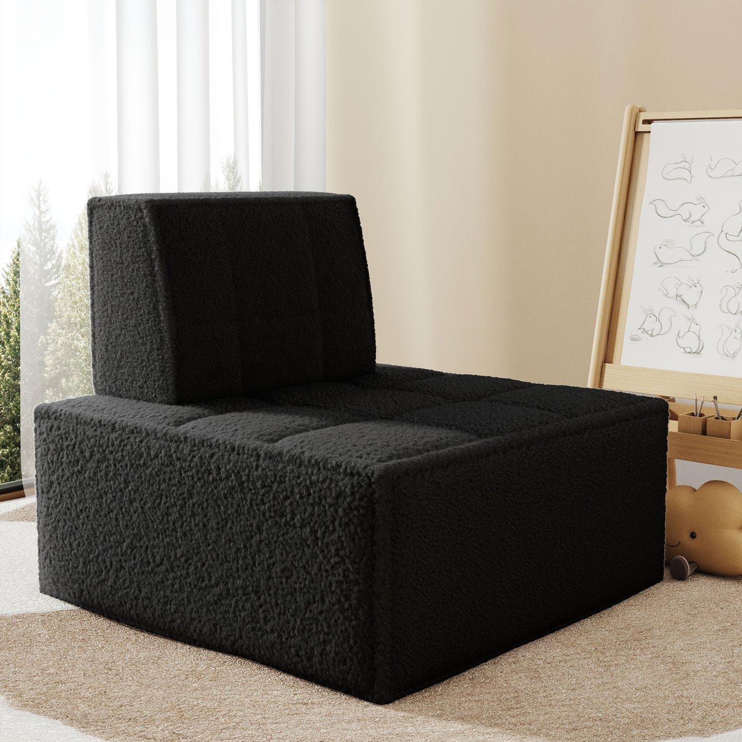 Mini Sofa - Space-Saving Compact Lounge Chair, Comfortable Reading Seat, Easy-to-Clean Pet Sofa, Suitable for Apartments and Living Rooms