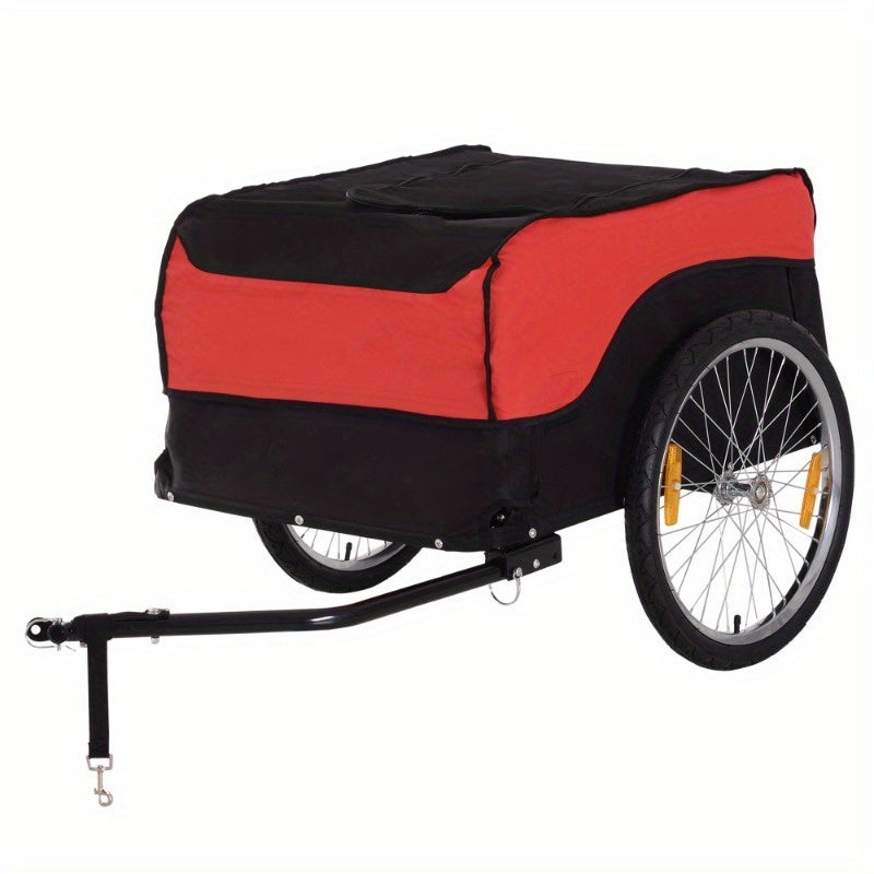 Fietsaanhanger – Transportaanhanger – Cargo Trailer – Bakfiets Aanhanger – Bagage Trailer – Compact En Lichtgewicht – Weerbestendig Kunststof Metalen Frame