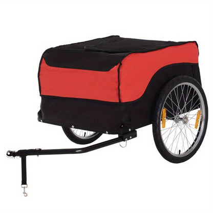 Fietsaanhanger – Transportaanhanger – Cargo Trailer – Bakfiets Aanhanger – Bagage Trailer – Compact En Lichtgewicht – Weerbestendig Kunststof Metalen Frame