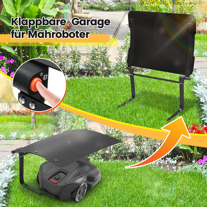 Robotmaaier Overkapping – Tuinrobot Garage – Robotgrasmaaier Bescherming – Robotmaaier Shelter – Opvouwbare Overkapping – Compact Formaat 73x57x40 cm – Duurzaam Kunststof