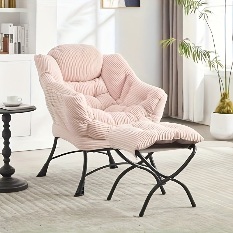 Ottoman Style Leisure Chairs, Modern Leisure Style Chairs with Armrests And Side Pockets, Cushioned Sofa Chairs with Footrests,  Space Reading Chairs,  Corner Chairs, Lounge Furniture, Small Space Seating, Armrest Chair, Cush