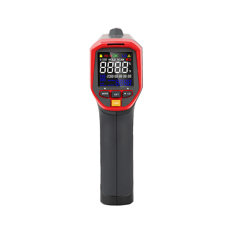 Temperatuurmeter – Thermometer – Temperatuur Sensor – Infrarood Thermometer – Contactloze Temperatuurmeter – Brede Meetrange – Verstelbare Emissiviteit