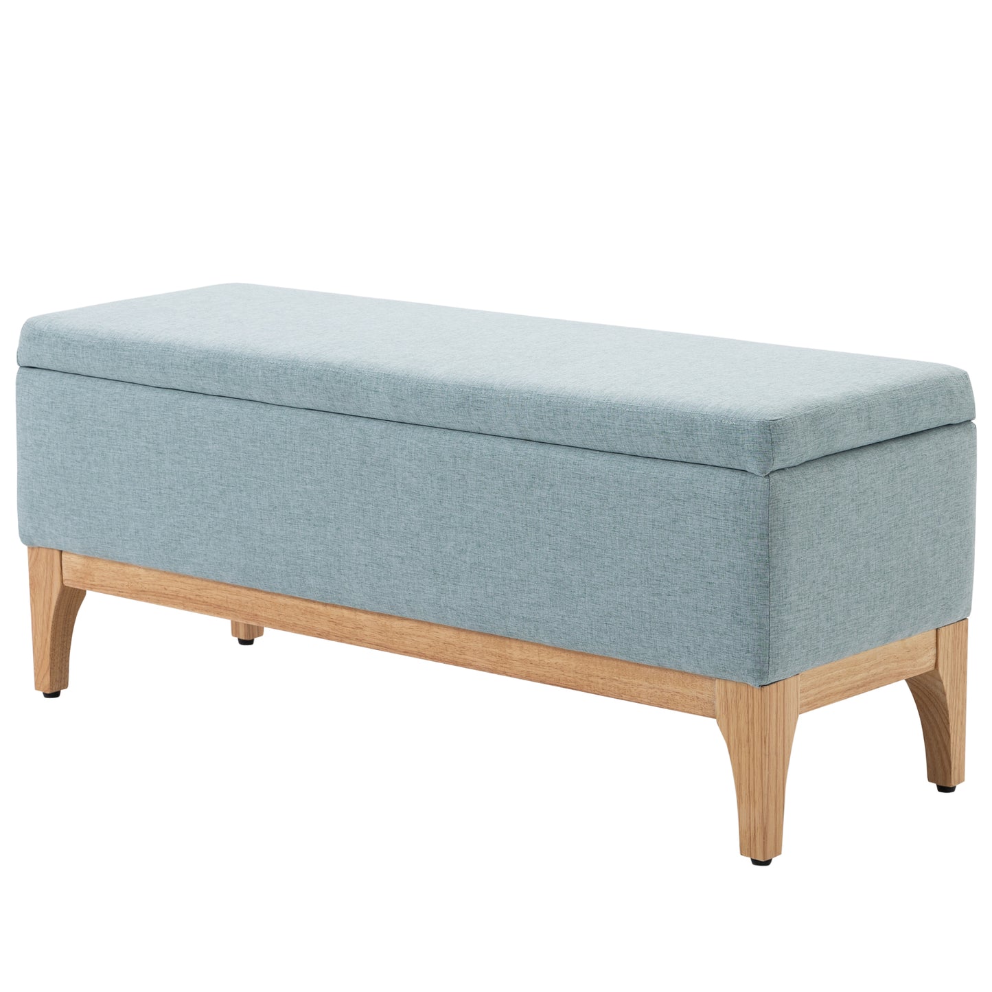 Opbergbank – Zitbank – Opbergkist – Halbank – Opbergbox – Scandinavisch Design – Ruime Opbergruimte 110x39x45 cm – Aqua Groen Stof