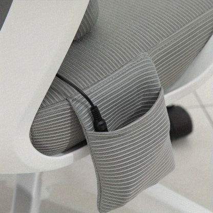 Ergonomische Bureaustoel – Comfortstoel – Kantoorstoel – Studiebureaustoel – Draaistoel – Grijs – 5-Punt Massagefunctie – Verstelbare Zithoogte