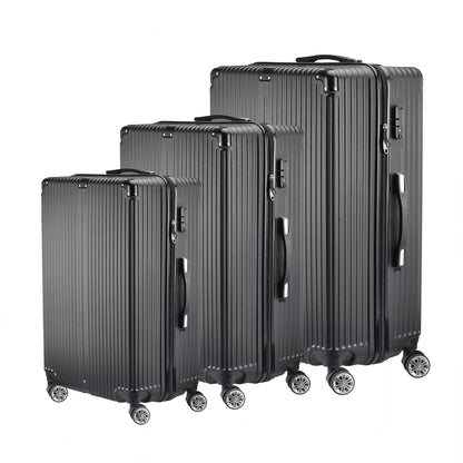 Kofferset – Reiskoffers – Trolleyset – Bagageset – Handbagagekoffer – Lichtgewicht ABS – 3-Delig Met 4 Wielen & Uitschuifbare Trekstang