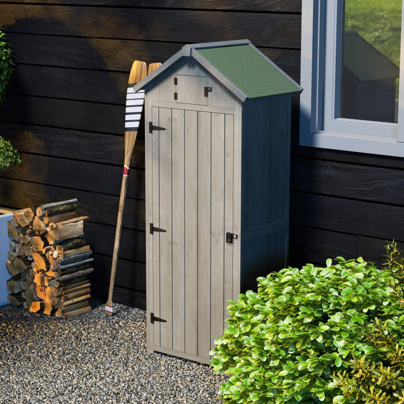 Tuinhuisje – Tuinschuur – Buitenschuur – Berging – Opslagruimte – Stevig Houten Bouw – Waterdicht Asfalt Dak – Met Raam en Ventilatie – Ruim en Duurzaam – 195x137x455 cm