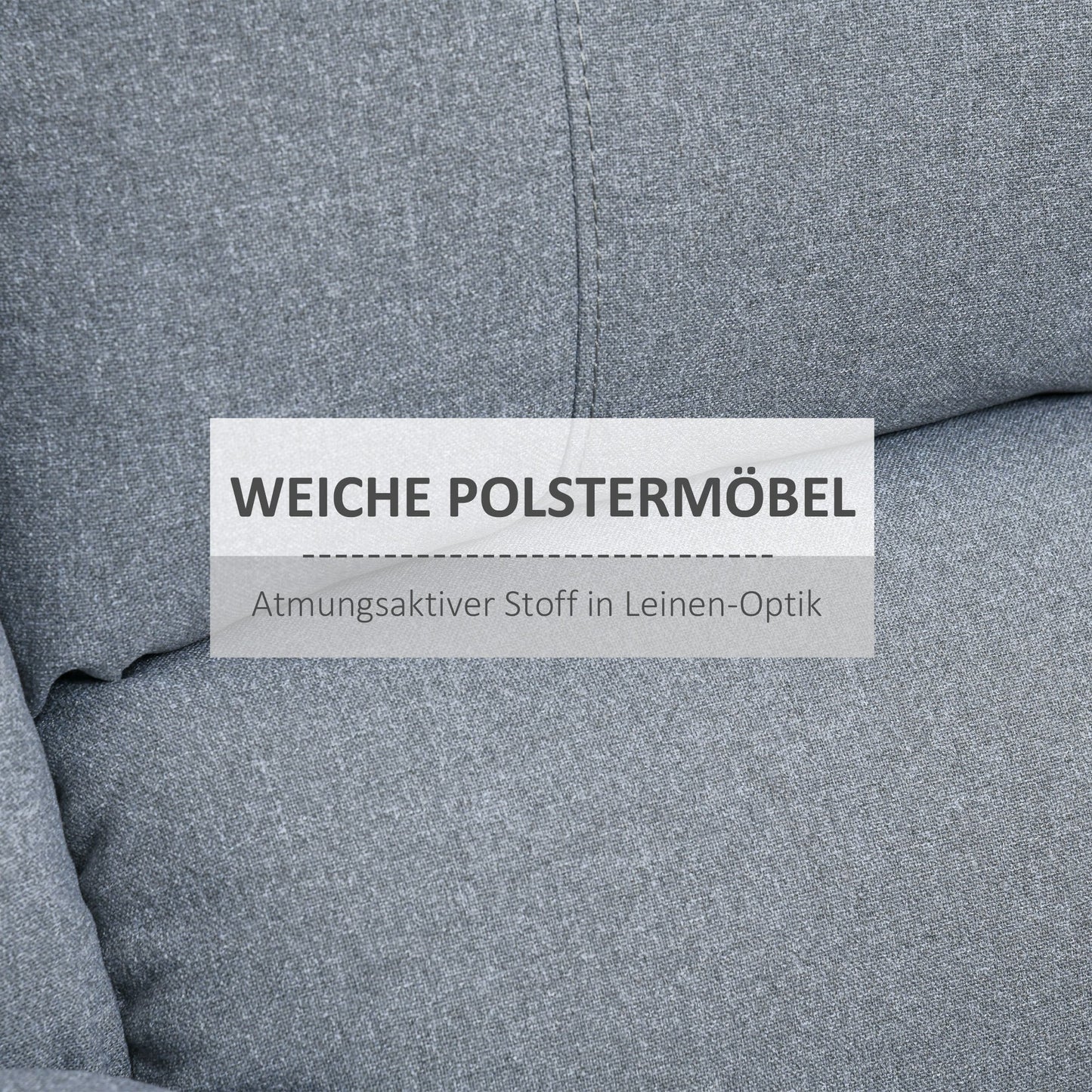 Relaxfauteuil – Relaxstoel – TV Stoel – Lounge Chair – Relaxzetel – Lichtgrijs – Verstelbare Rugleuning en Voetensteun – Linnen-Look Bekleding