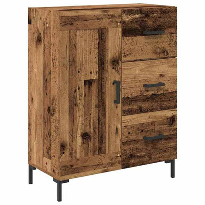 Modern Aged Wood Sideboard with Drawer - Engineered Wood Cabinet (69.5x34x90cm) | Particle Board, Frame | Freestanding Storage Furniture for, Dining Room, Entryway | Classic Contemporary Design for small to