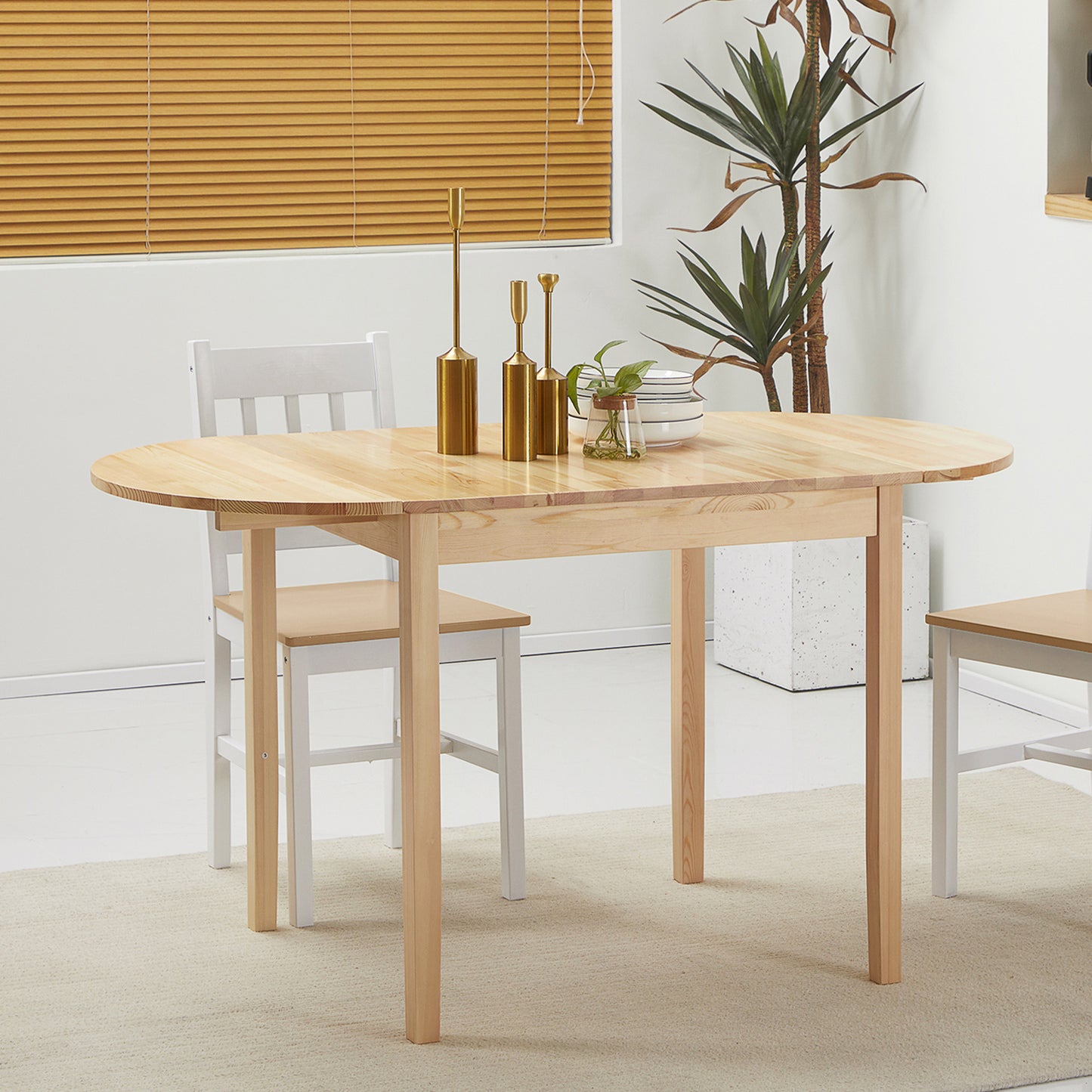 Eettafel – Klaptafel – Uitklapbare Tafel – Keukentafel – Inklapbare Eettafel – Massief Dennenhout – Ruimtebesparend 140x70x75 cm