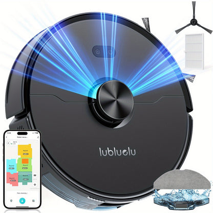 Robotstofzuiger – Robotstofzuiger Met Dweilfunctie – Robot Vacuüm – Stofzuiger Robot – Automatische Lediging – 3-in-1 Vegen Zuigen Dweilen – 3.0L Stofzak 70 Dagen Zelflediging – 6000Pa Zuigkracht