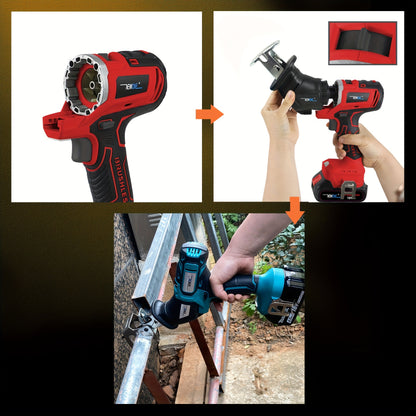 Multitool – Multifunctionele Tool – Accu Gereedschap – All-in-One Tool – Elektrisch Multifunctioneel – 18V Brushless Motor – 12-in-1 Opzetstukken