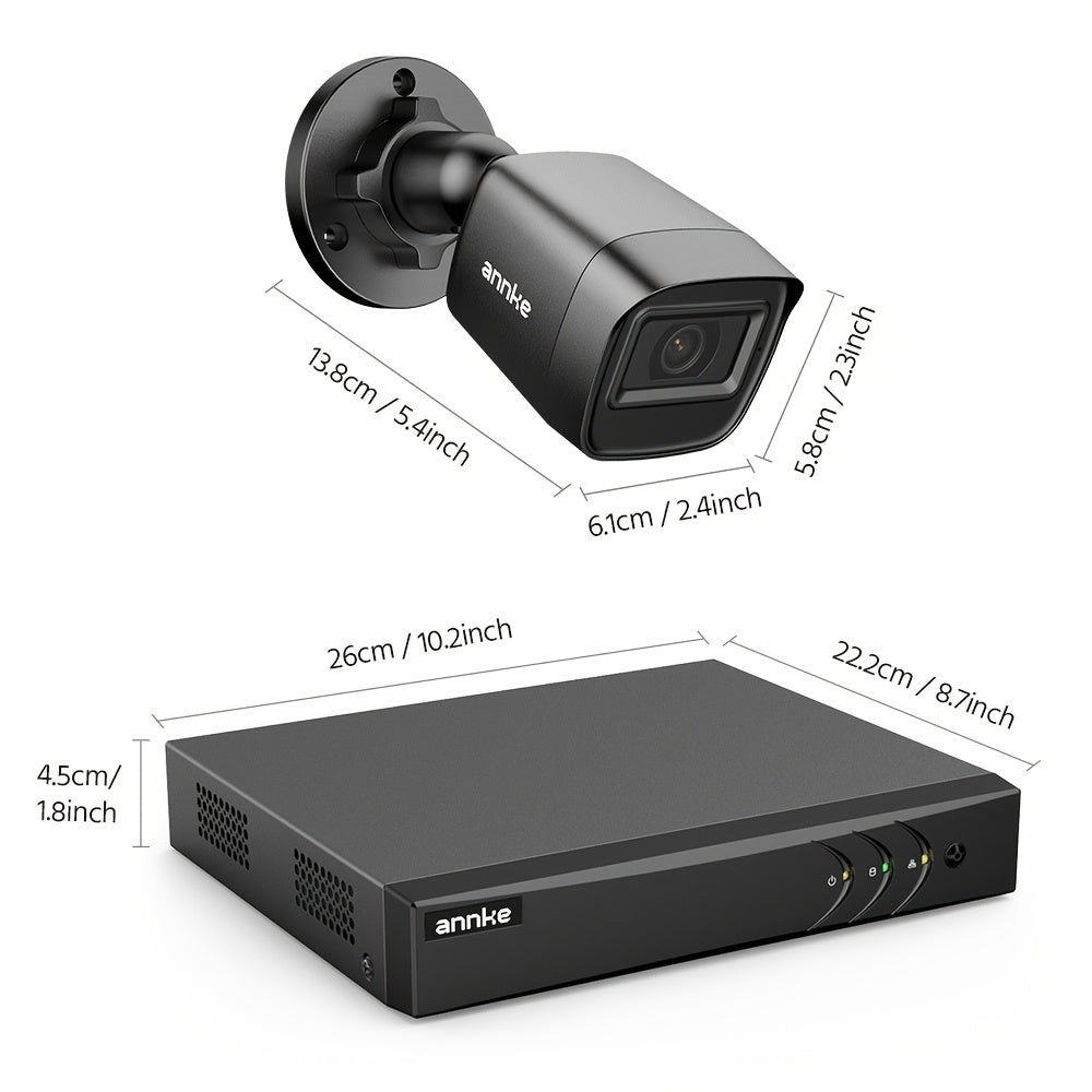 Bewakingscamera Set – Beveiligingscamera Set – Camerabewaking – IP Camera – CCTV – 4 Camera’s – Netstroom Aansluiting – Geschikt Voor Binnen & Buiten