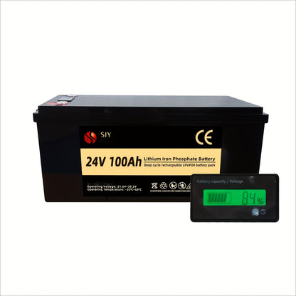 LiFePO4 Battery 24V100Ah Lithium Iron Phosphate Batteries Build In 100A BMS For Solar Boat Marine