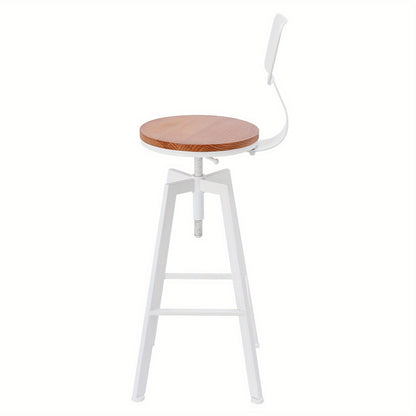 Barstoel – Barkruk – Barstoelset – Keukenstoel – Eetkamerstoel – Modern Design – Hoogteverstelbaar 63-83 cm – Metalen Frame