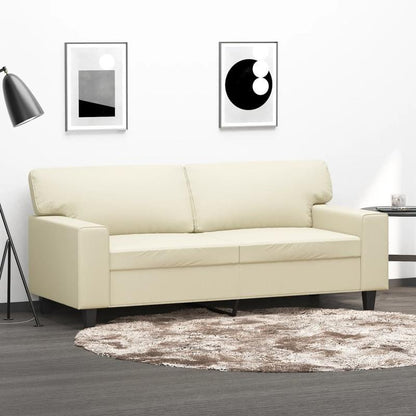 2-zits Slaapbank – Tweezits Bedbank – Logeerbank – Opklapbare Bank – Slaapstoel – Hardhouten Frame – Comfortabele Zitkussen 140 cm – Ruimtebesparend Design – Licht Beige
