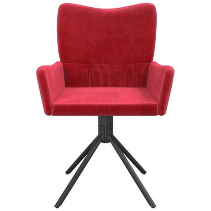 Eetkamerstoel – Draaistoel – Dining Chair – Stoel – Kruispootstoel – Bordeauxrood – 360° Draaibaar – Fluwelen Bekleding