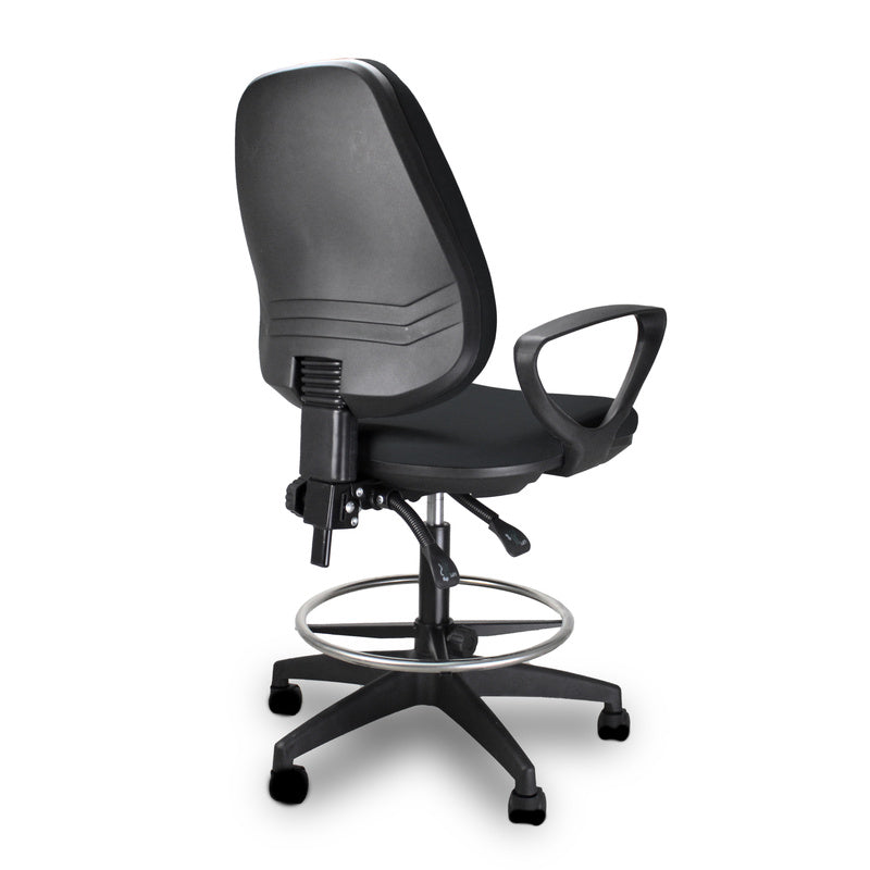 Bureaustoel – Kantoorstoel – Draaistoel – Office Chair – Ergonomische Stoel – Verstelbare Rugleuning – Zwart Nylon Onderstel