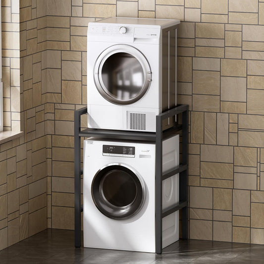 Washing Machine Shelf, Toilet Shelf Over Washing Machine Toilet, Washing Machine Cabinet with Shelves, Overmount Cabinet, Toilet Cabinet, Towel Rail, Metal Material, 73 X 64 X 110cm, White