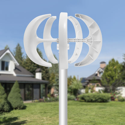 Verticale windgenerator – Verticale windturbine – Windturbine generator – Windenergie generator – Wit – 0,9 meter diameter – Weerbestendig metaal en nylon bladen
