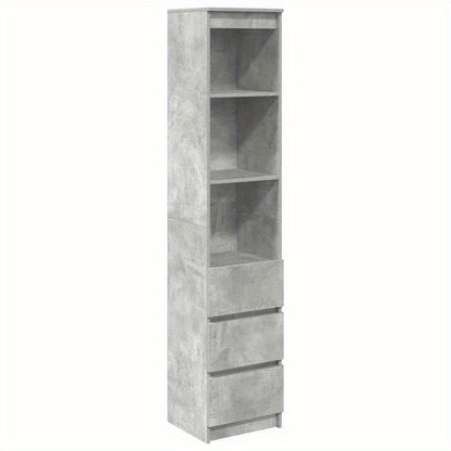 Modern 3-Tier Wooden Credenza with Removable Shelves - 37, 5x35x180cm, Durable Hardwood & Artificial Wood, No Assembly Required, Freestanding Storage Cabinet for Living Room, Bedroom, Office - Space-Saving Design, Bedroom Org