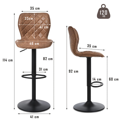 Goeurvant Modern 360° Swivel Bar Stool with Adjustable Height and Metal Base, PU Upholstery, Kitchen Stool, Kitchen Bar Stools, Kitchen Stools, Home Bar Furniture, Bar Seating, Metal Base Stool, Modern Bar Chair, Contemporar