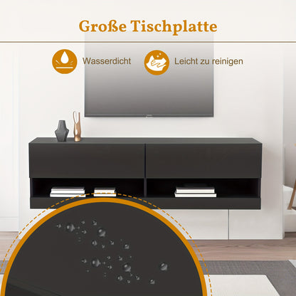 Salontafel – Koffietafel – Sofa Tafel – Bijzettafel – Witte tafel – V-vormig Design – Compact 100x50x46 cm – Lichtgewicht & Ruimtebesparend