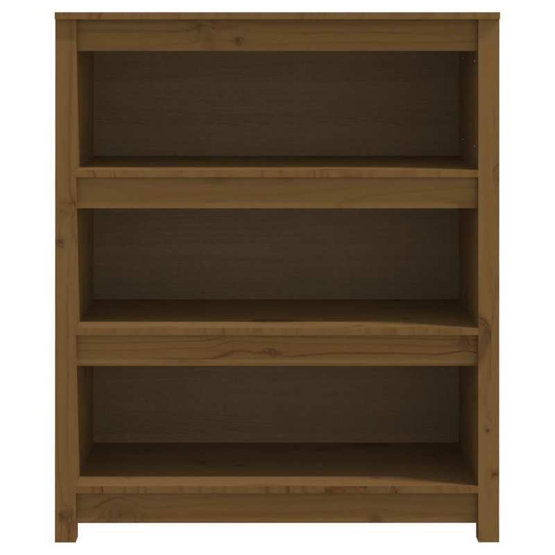 Bookcase 80X35X97 Cm Solid Pine Wood Honey Brown