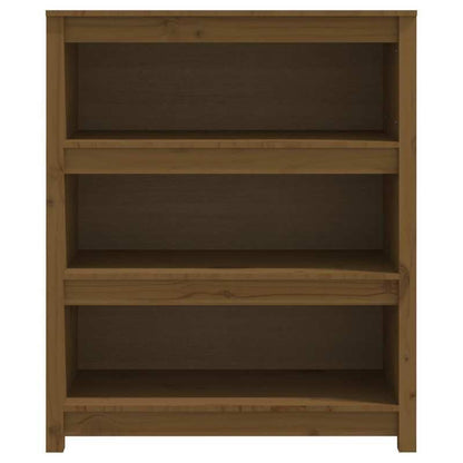 Bookcase 80X35X97 Cm Solid Pine Wood Honey Brown