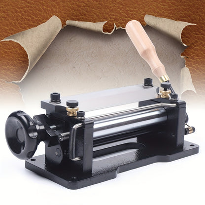 Kunstleer Splitter – Kunstleer Schroefmachine – Handmatige Peeling Machine – Leren Schiller – Lederen Afschilapparaat – Verstelbare Dikte 2-6 mm – Robuust Staal & Houten Handgreep