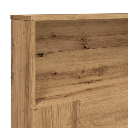 Hoofdeinde – Bedpaneel – Bedwand – Opberghoek – Houten Paneel – Artisan Eiken – 200x19x103,5 Cm – Duurzaam Eco-Design – Eenvoudige Montage