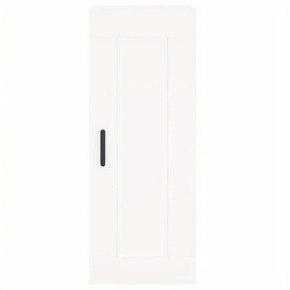 High Cabinet 34.5X34X180 Cm Processed Wood White Storage Cabinet in The Hallway, This Cabinet Offers Ample Storage Space to Keep All Your Items Organized, Suitable for Offices, Bedrooms, Living Rooms, Kitchens, And Hallways.