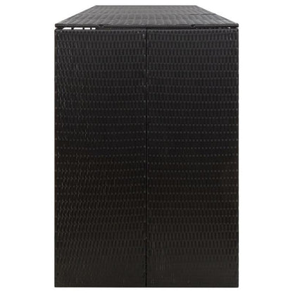 Prullenbakdeksel – Afvalbak Deksel – Vuilnisbak Cover – Afvalbak Hoes – Polyrattan Deksel Nero – Stevig Weerbestendig – Perfecte Pasvorm 274x80x117 cm