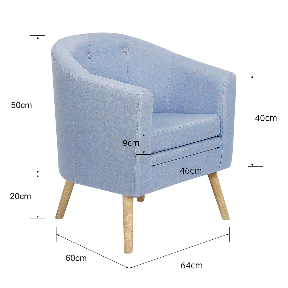 Fauteuil – Stoffen Stoel – Zithoekstoel – Lounge Fauteuil – Woonkamerstoel – Memory Foam Zitting – Massief Houten Poten