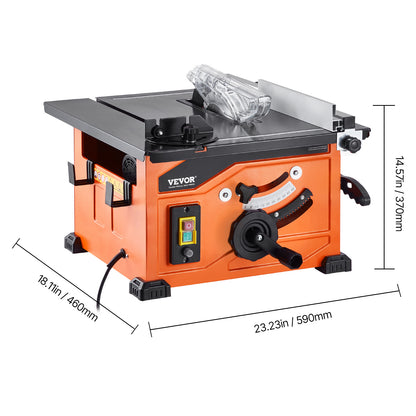 Tafelschaaf – Tafelzaag – Cirkelzaag – Houtzaag – Verstekzaag – Compact Oranje Zwart – 1200W Motor – Zaagcapaciteit 225 mm