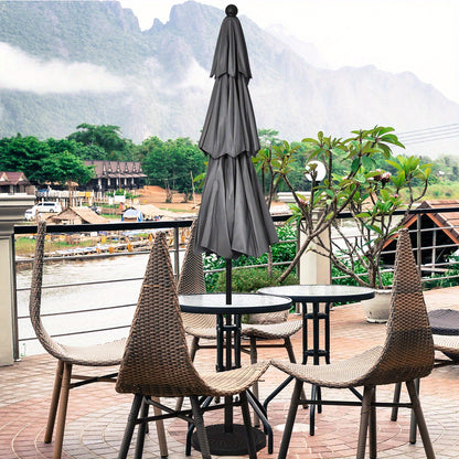 Patio Parasol – Tuinparasol – Marktparasol – Buitenparasol – Zwembadparasol – 3,05 Meter Diameter – Aluminium Frame Met Kantelfunctie